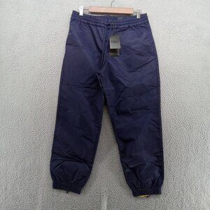Puma x Fenty by Rihanna Pants Womens Size Small Blue Hidden Yellow Pleat Warmups